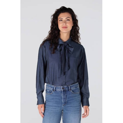 JANSEN Amsterdam blouse donkerblauw afbeelding