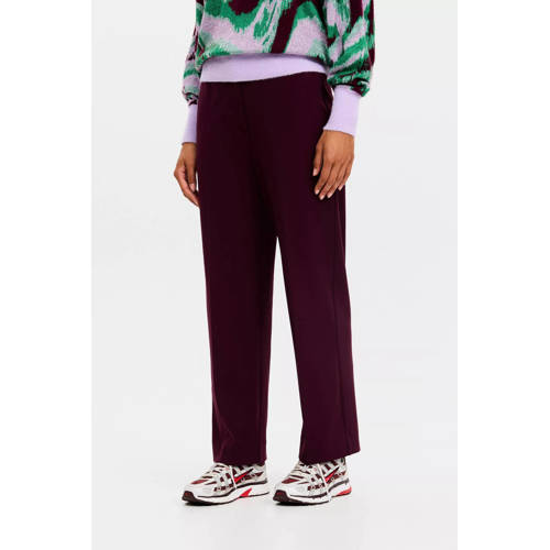 CKS straight high waist broek donkerpaars afbeelding