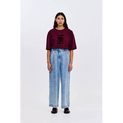 CKS wide leg jeans medium blue denim afbeelding