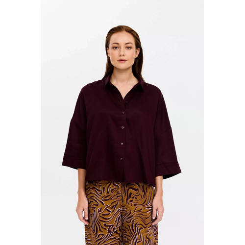CKS blouse donkerpaars afbeelding