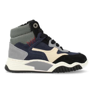 leren sneakers blauw