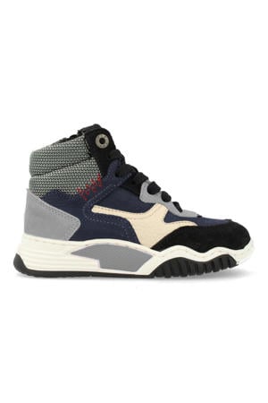 leren sneakers blauw