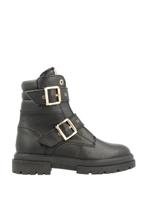 leren enkelboots zwart