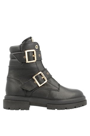 leren enkelboots zwart