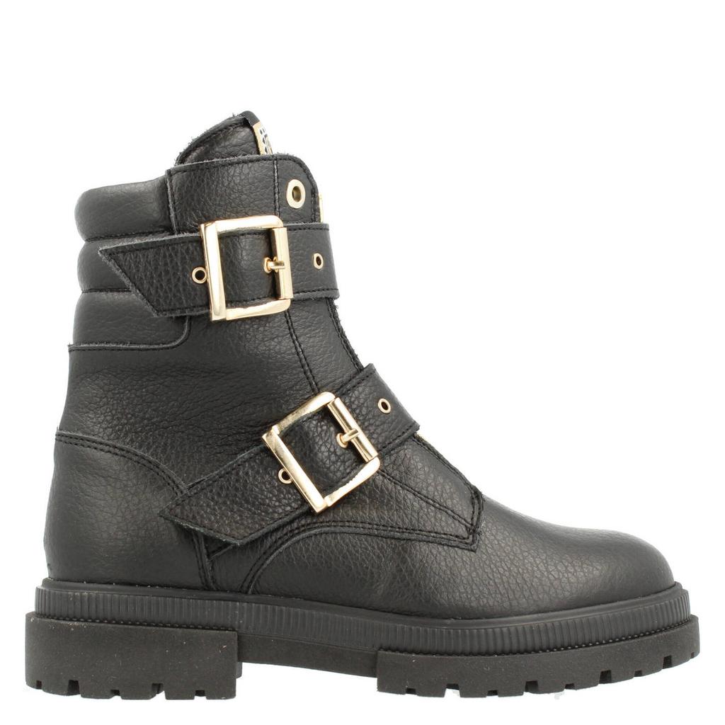 Zwarte meisjes Red Rag leren enkelboots met ritssluiting
