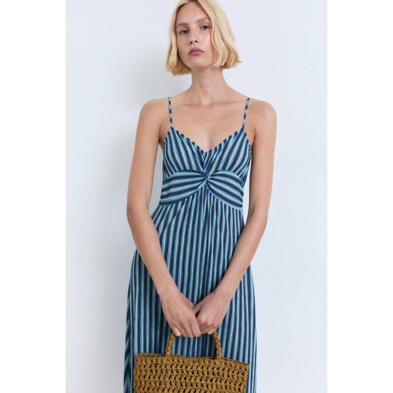 Mango zomerjurk blauw