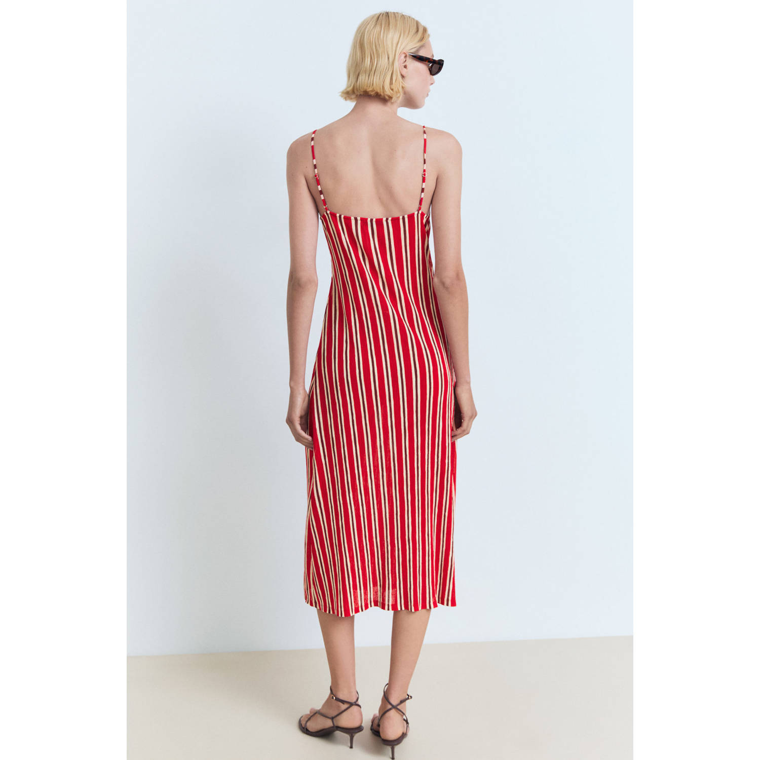 Mango zomerjurk rood