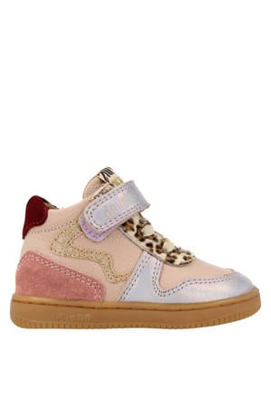 First Step Mid Cut leren sneakers roze