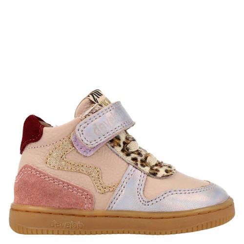 Develab First Step Mid Cut leren sneakers roze afbeelding