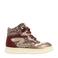 Develab leren sneakers aubergine/goud