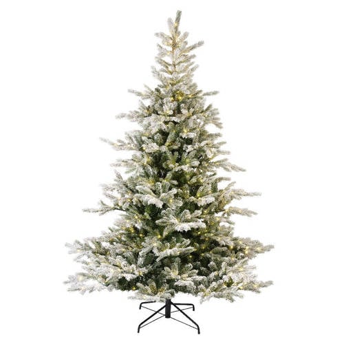 Everlands verlichte besneeuwde kerstboom Grandis (h240xd162 cm) afbeelding