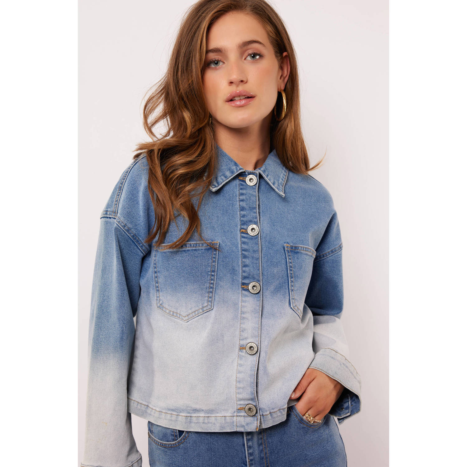 FLURESK denim spijkerjas light blue denim