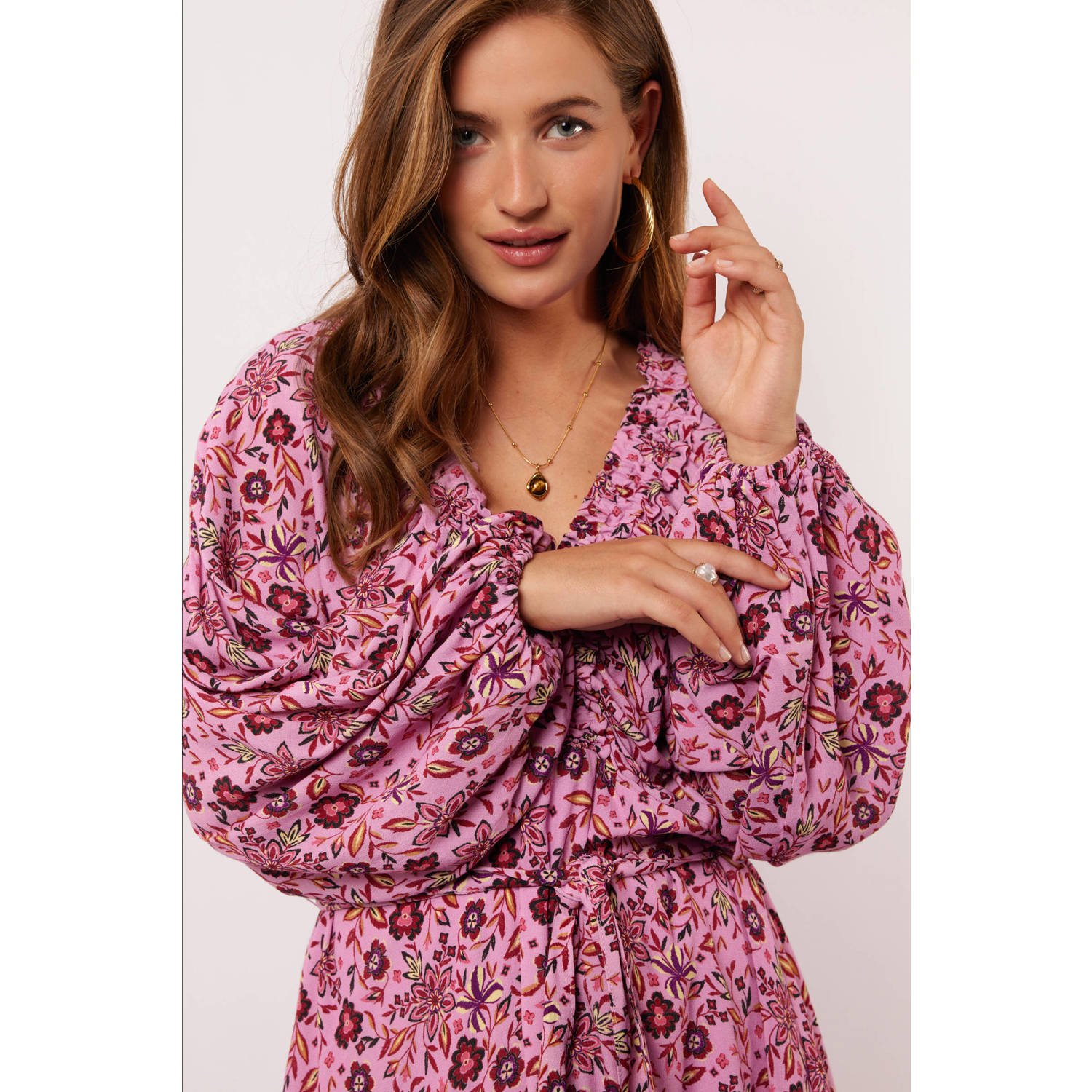 FLURESK midi jurk lila