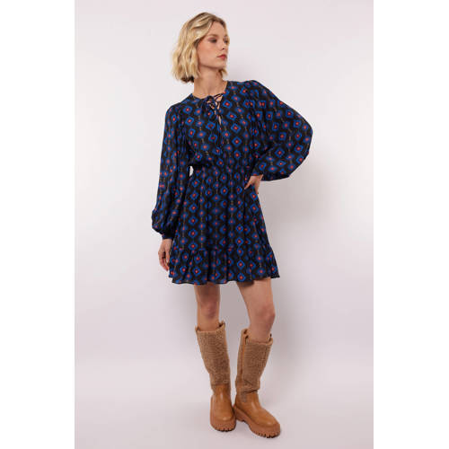 FLURESK korte jurk blauw afbeelding