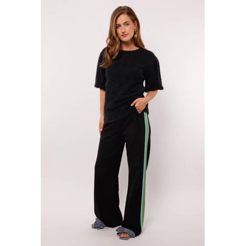 FLURESK straight regular waist casual broek zwart afbeelding
