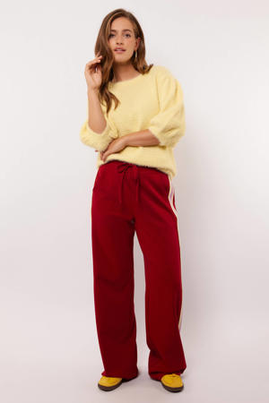 straight regular waist casual broek rood