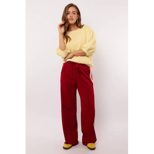 FLURESK straight regular waist casual broek rood afbeelding