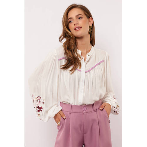 FLURESK blouse wit afbeelding