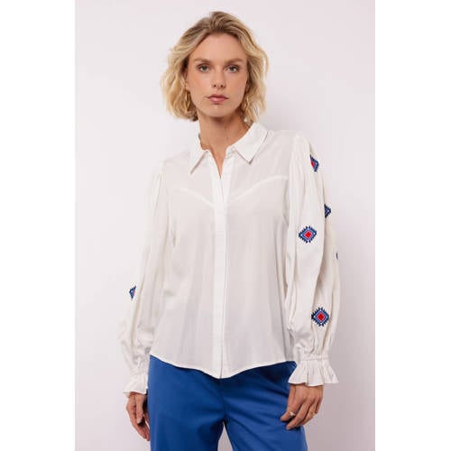FLURESK blouse wit afbeelding