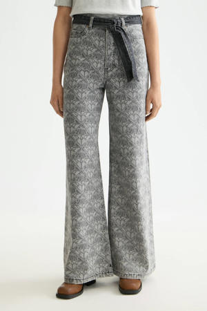 wide leg jeans grey denim