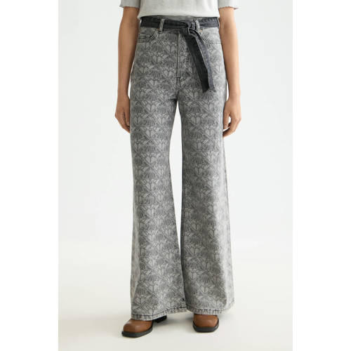 Scotch & Soda wide leg jeans grey denim afbeelding