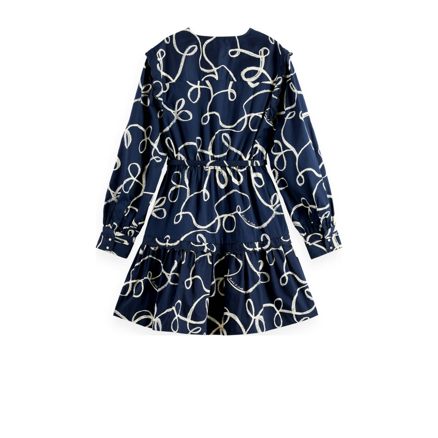 Scotch & Soda A-lijn jurk donkerblauw