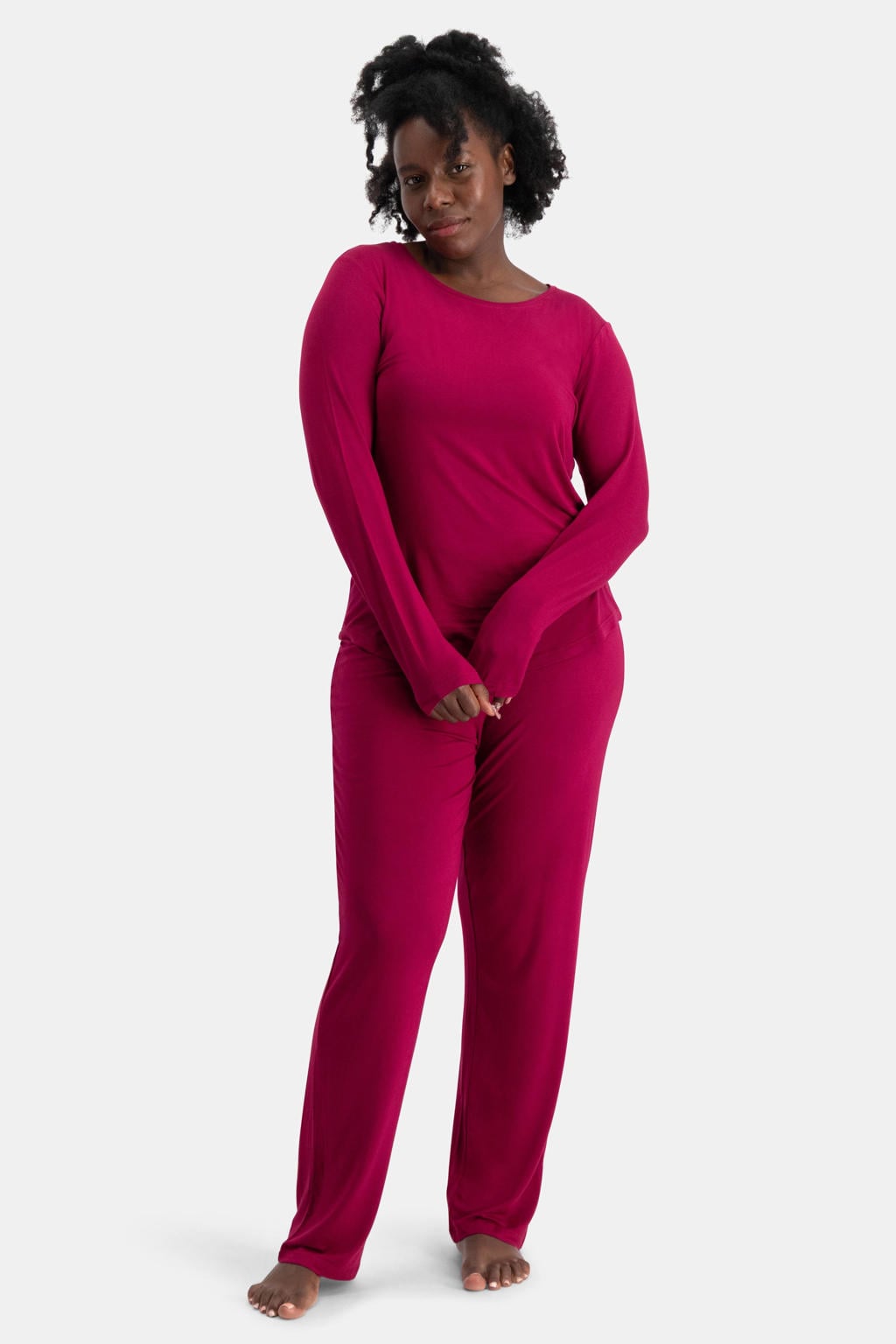 Bamboo Basics pyjama set Nina donkerrood
