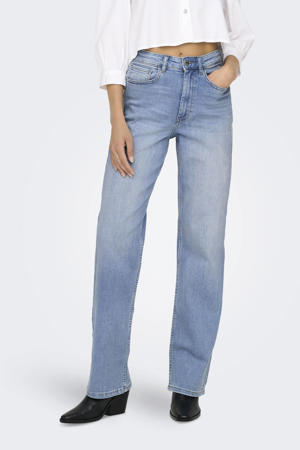 high waist wide leg jeans light blue denim
