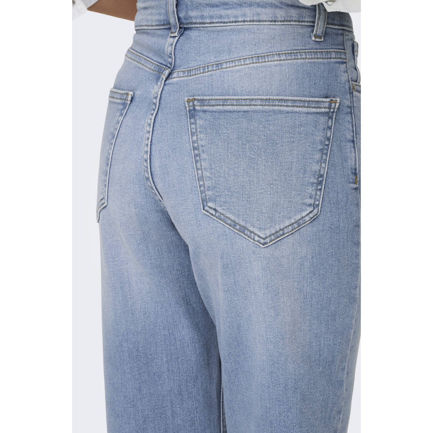 ONLY high waist wide leg jeans light blue denim