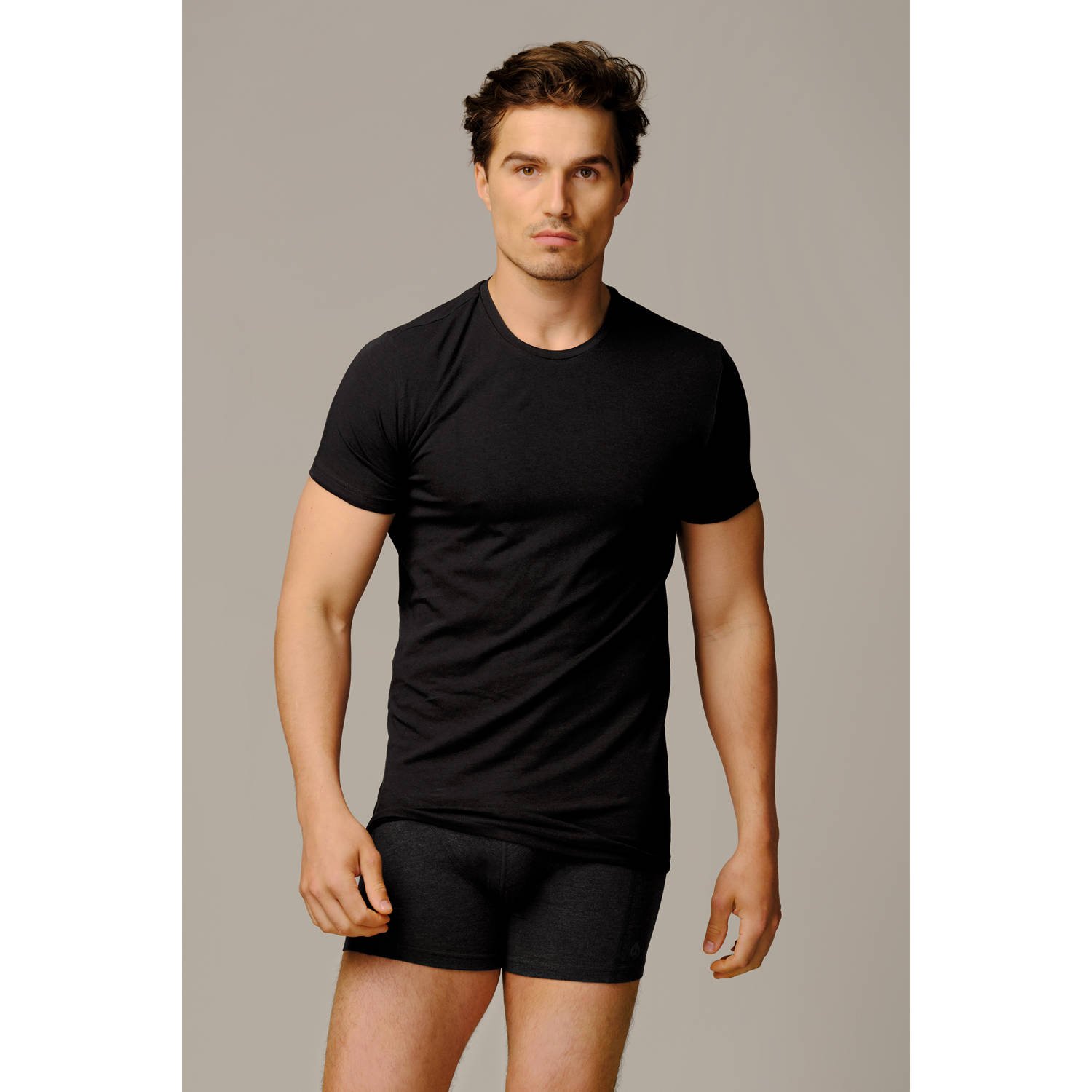 Bamigo ondershirt Smith (set van 2) zwart