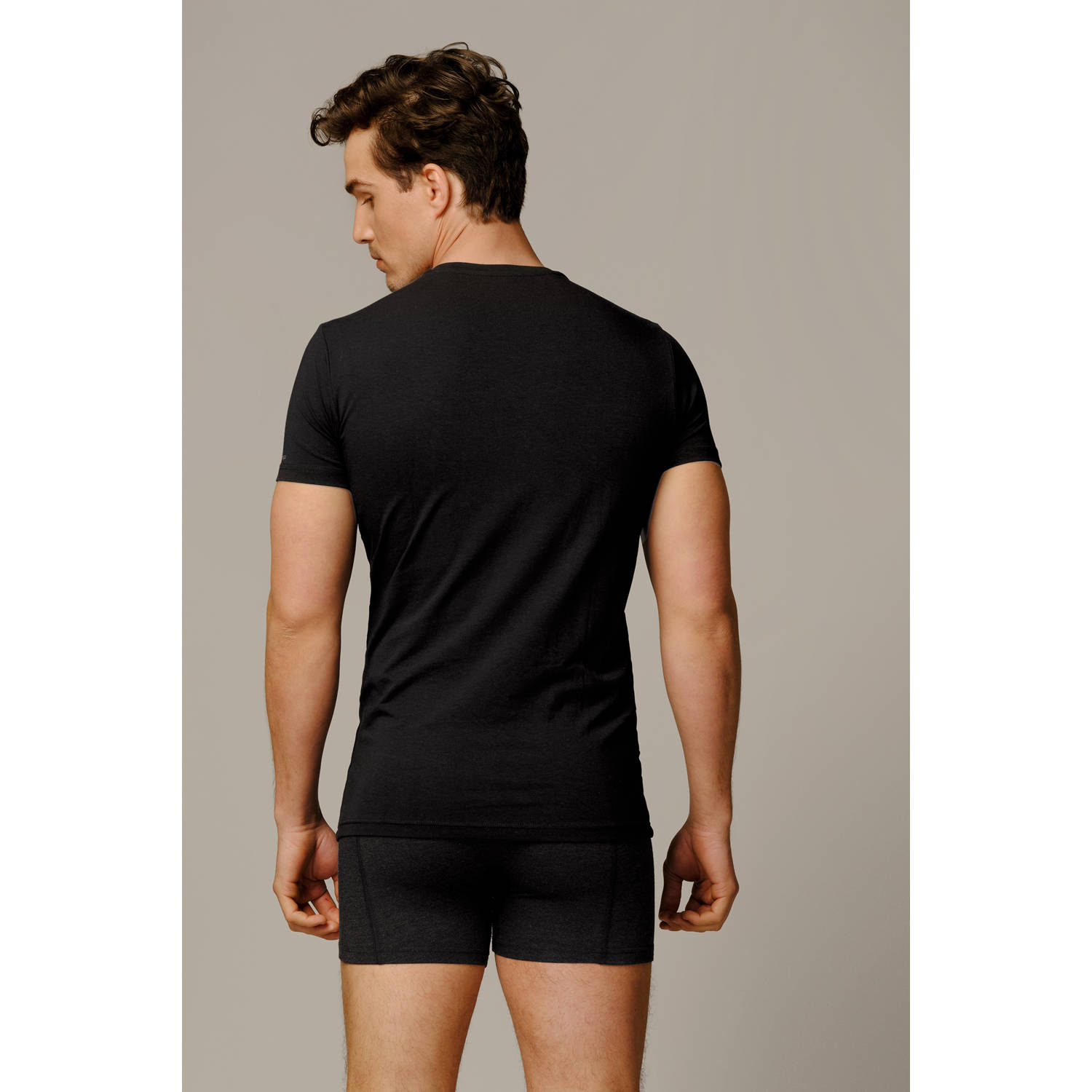 Bamigo ondershirt Smith (set van 2) zwart