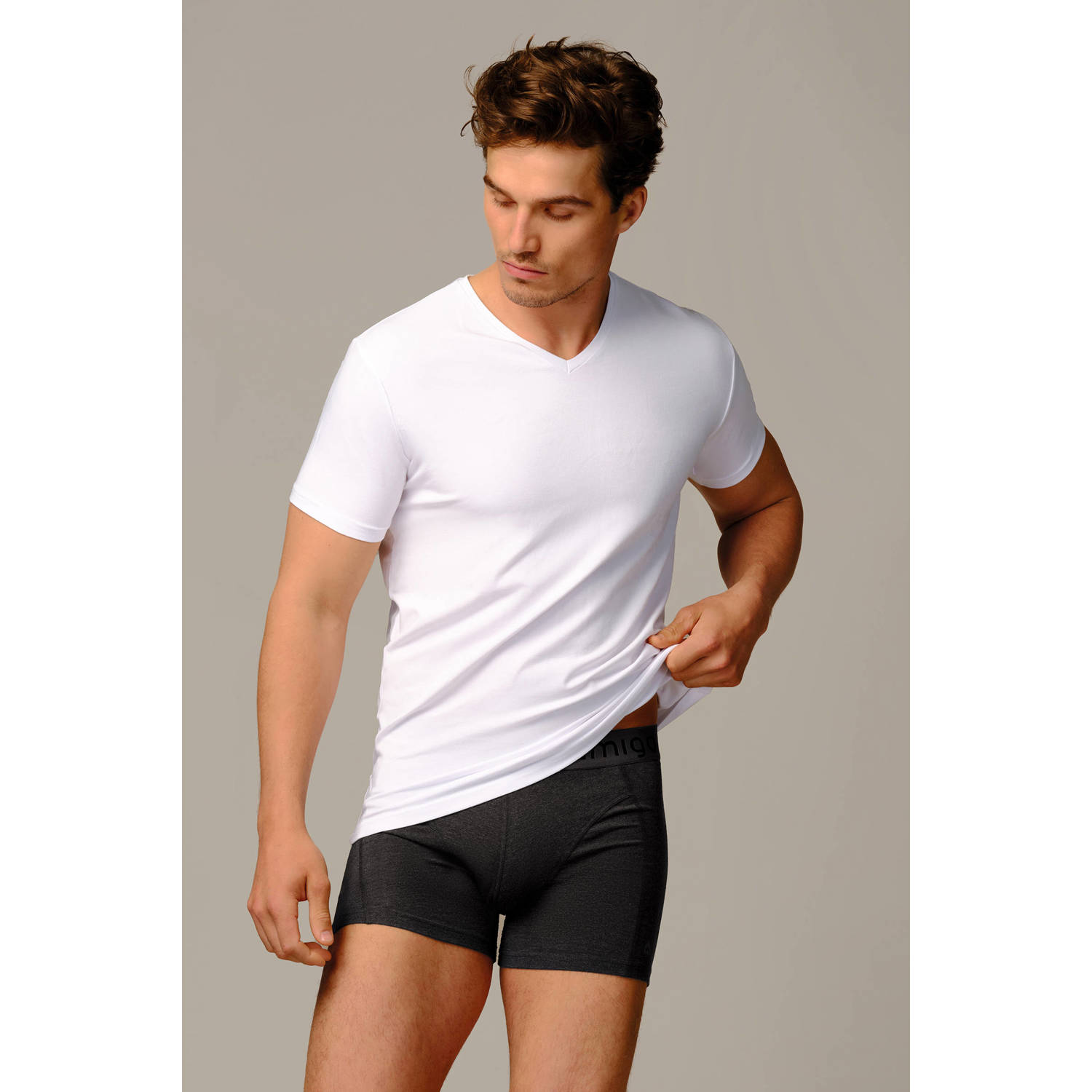 Bamigo ondershirt Johnson (set van 2) wit