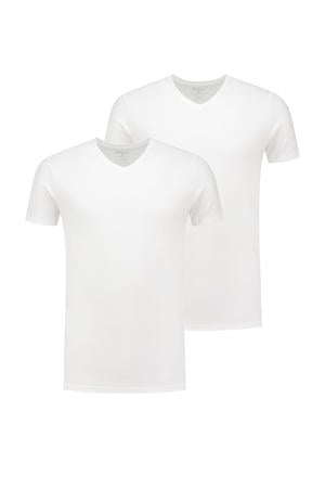 ondershirt Johnson (set van 2) wit