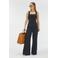 JOSH V wide leg high waist broek donkerblauw