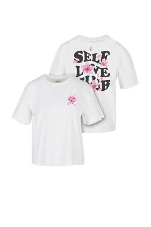 T-shirt met backprint wit