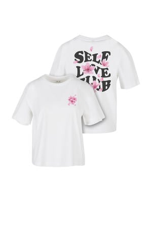 T-shirt met backprint wit