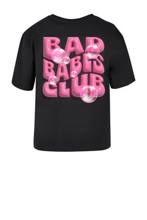 T-shirt met backprint zwart