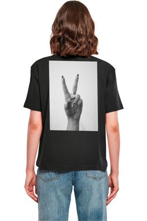 T-shirt met backprint zwart
