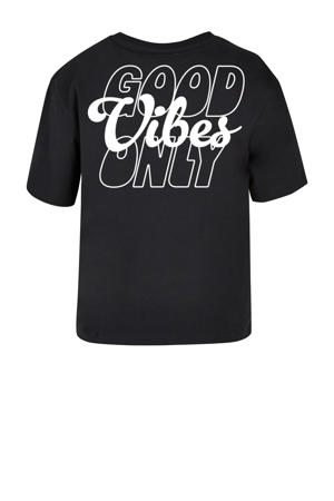 T-shirt met backprint zwart