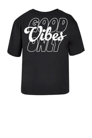 T-shirt met backprint zwart