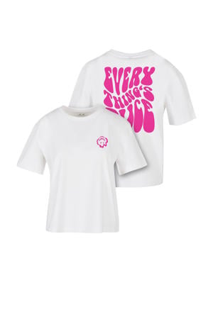 T-shirt met backprint wit