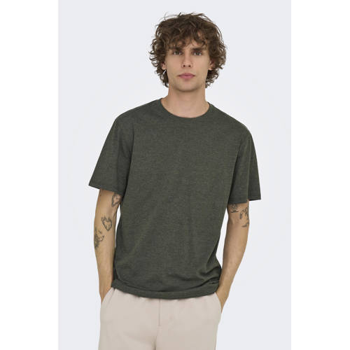 ONLY & SONS T-shirt donkergroen afbeelding