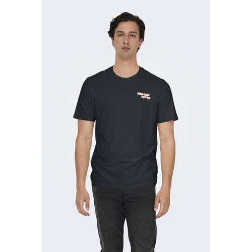 ONLY & SONS T-shirt zwart afbeelding