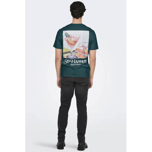 ONLY & SONS T-shirt groen afbeelding