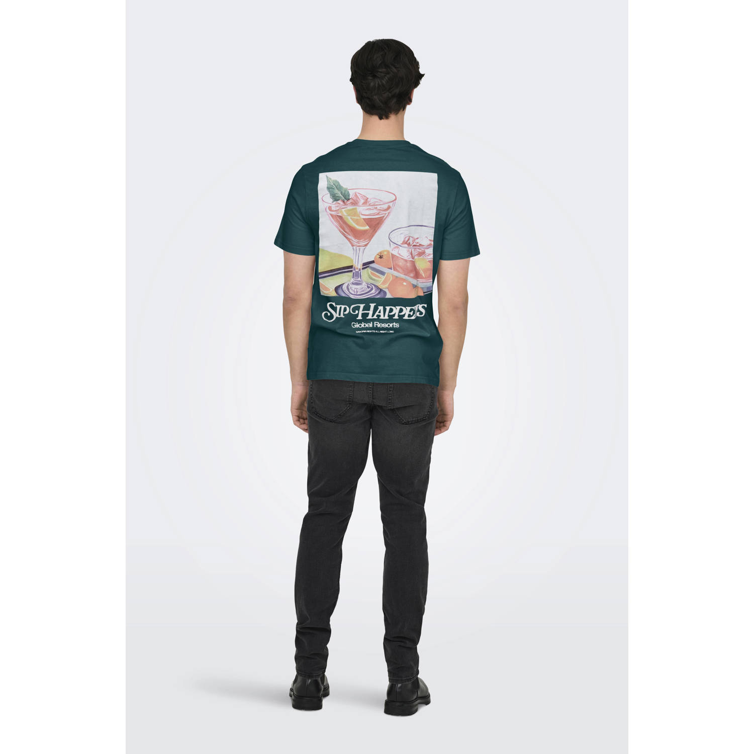 ONLY & SONS T-shirt petrol