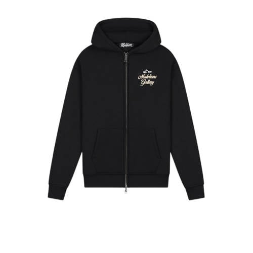 Malelions sweatvest met backprint zwart afbeelding