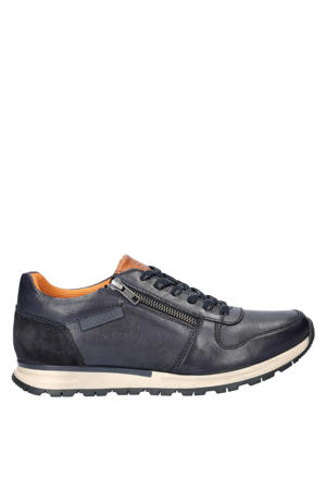 leren sneakers donkerblauw