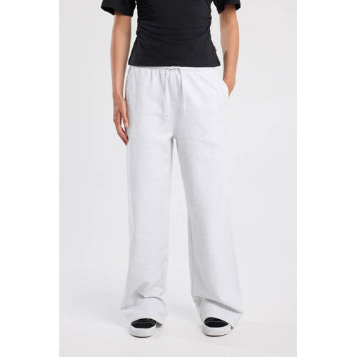 America Today wide leg regular waist sweatpants lichtgrijs afbeelding