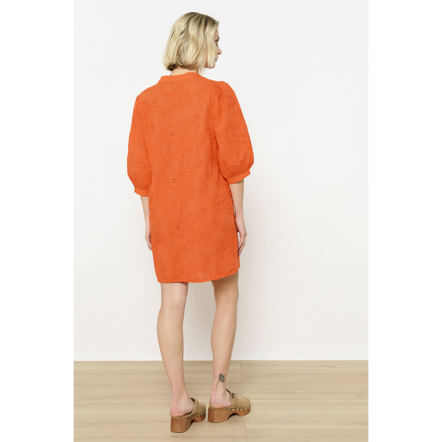 LOLALIZA blousejurk broderie oranje