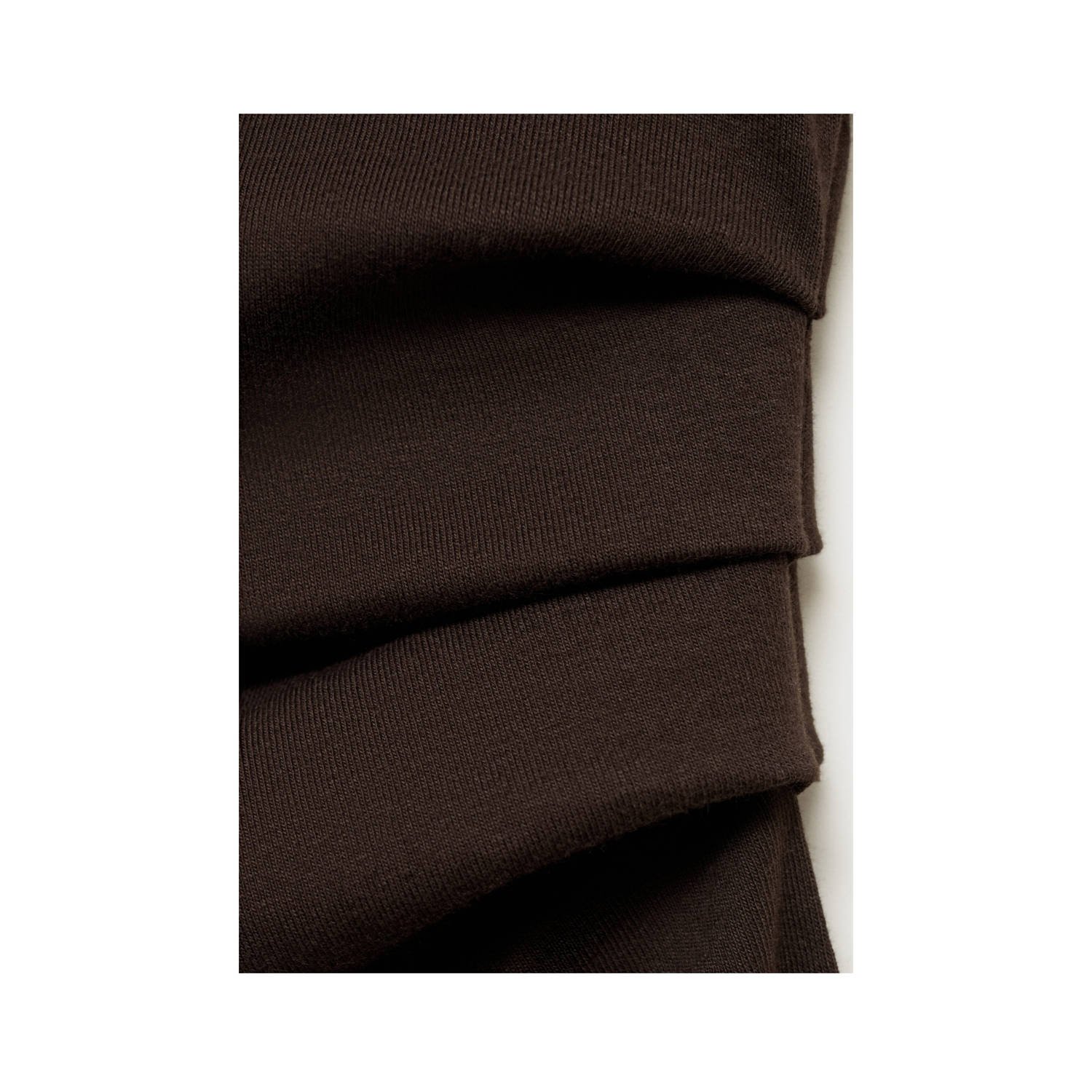 Mango off shoulder jurk donkerbruin